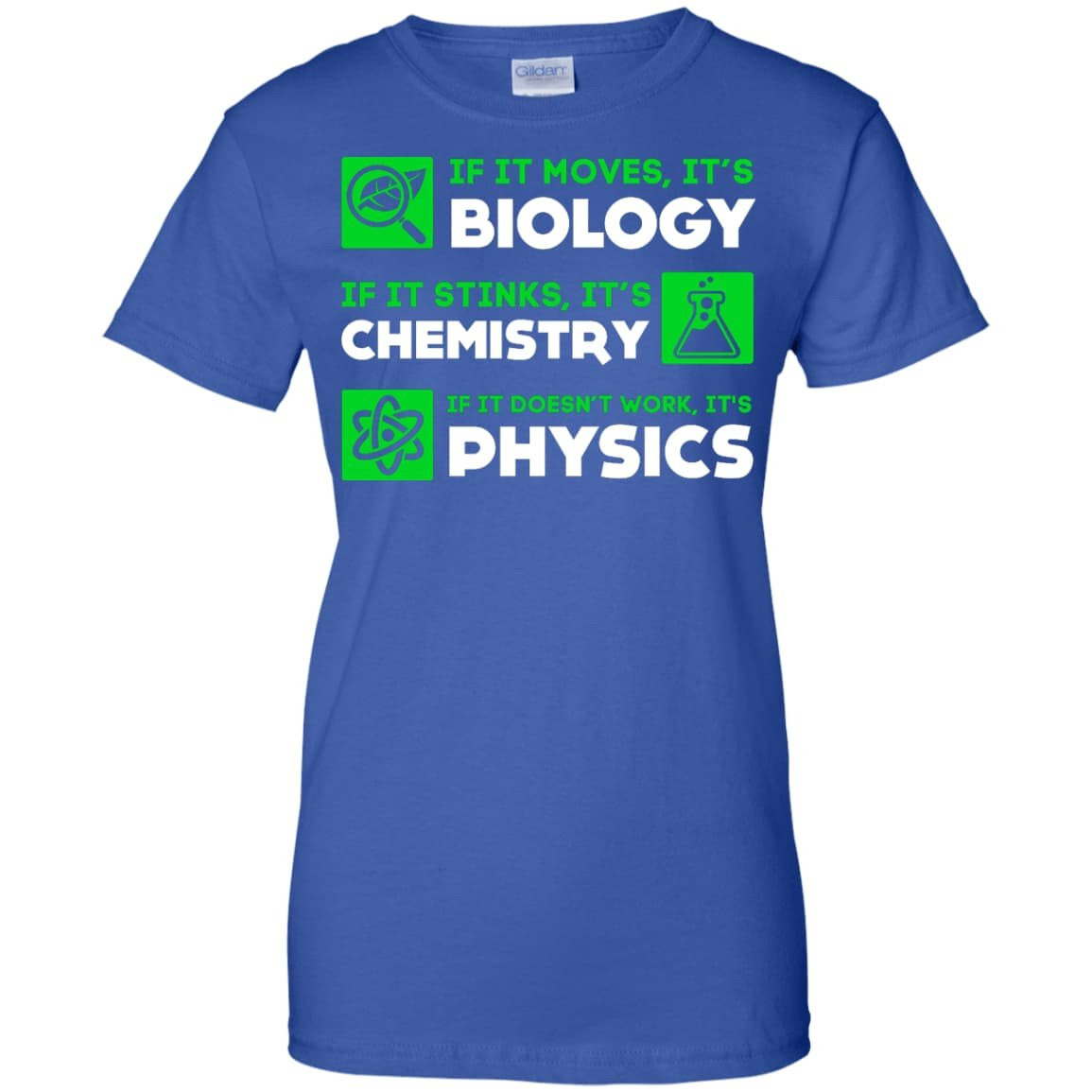 Biology Chemistry Physics Science Teacher-T-Shirt & Hoodie-Women's T-Shirt-Royal