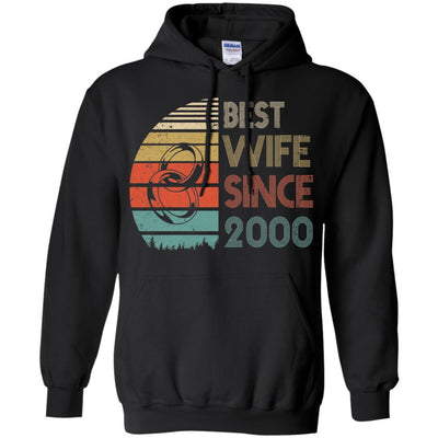 21th Wedding Anniversary Gifts Best Wife Since 2000-T-Shirt & Hoodie-Pullover Hoodie-Black