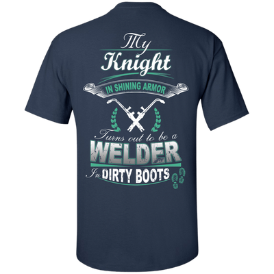 Turns out to be a Welder In Dirty Boots-T-Shirt & Hoodie-Classic T-Shirt-Navy