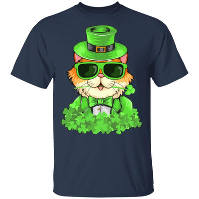 Lepurrchaun St. Patrick's Day Cat Leprechaun Paddy Day-T-Shirt & Hoodie-Classic T-Shirt-Navy