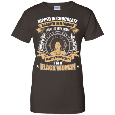 Toasted With Beauty I'm A Black Woman-T-Shirt & Hoodie-Women's T-Shirt-Dark Chocolate