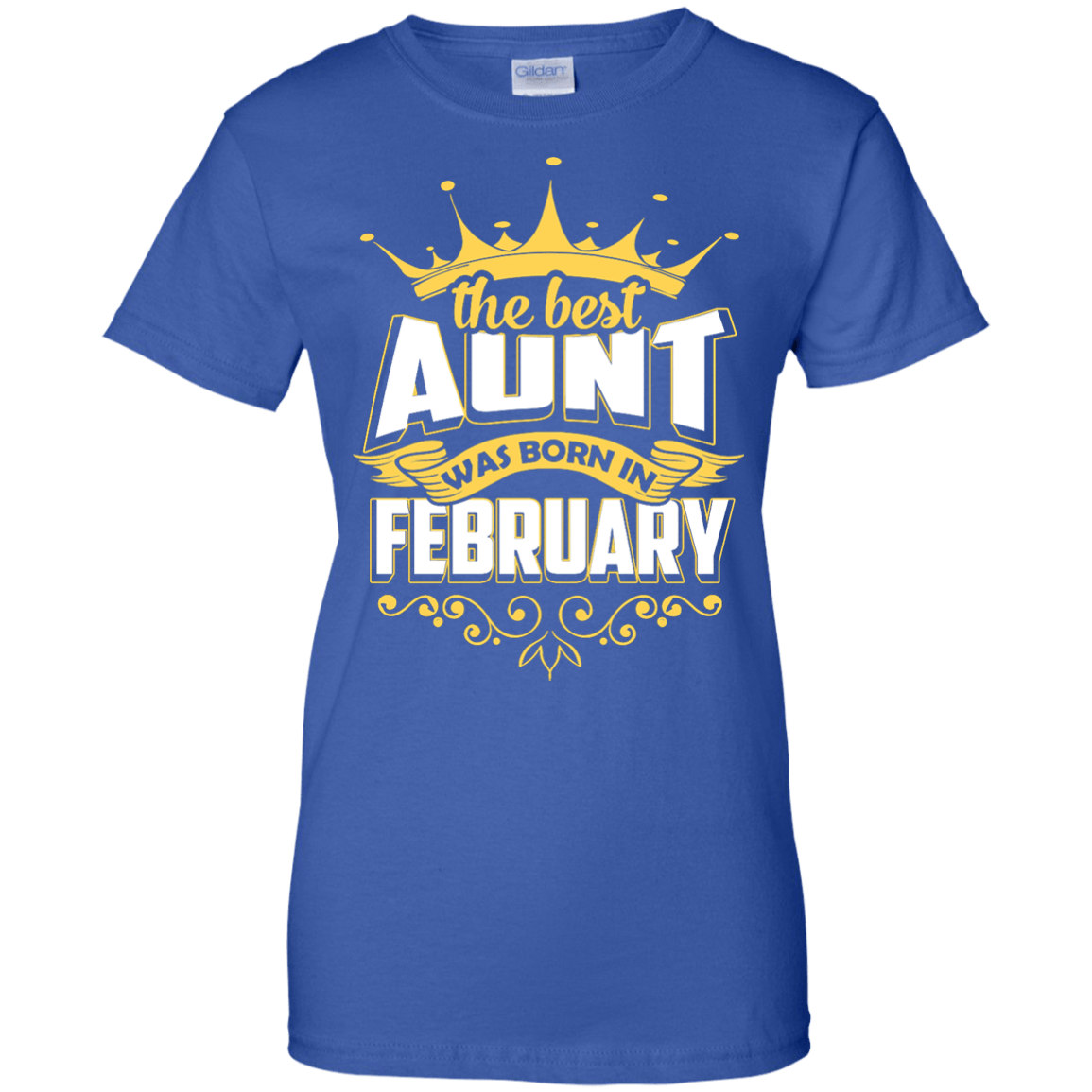 The Best Aunt Was Born In February-T-Shirt & Hoodie-Women's T-Shirt-Royal