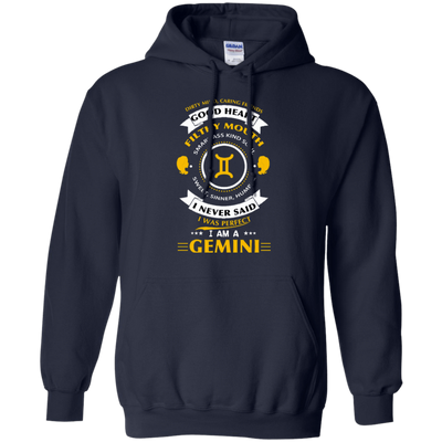 I never said I was perfect I am a GEMINI-T-Shirt & Hoodie-Pullover Hoodie-Navy
