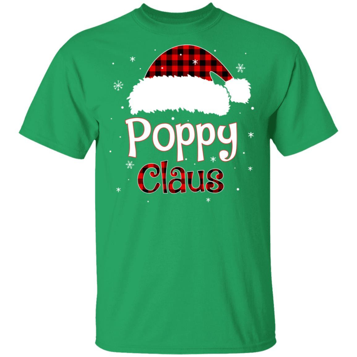 Santa Poppy Claus Red Plaid Family Pajamas Christmas Gift-T-Shirt & Sweatshirt-Classic T-Shirt-Irish Green