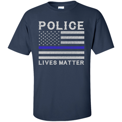 Police Lives Matter-T-Shirt & Hoodie-Classic T-Shirt-Navy
