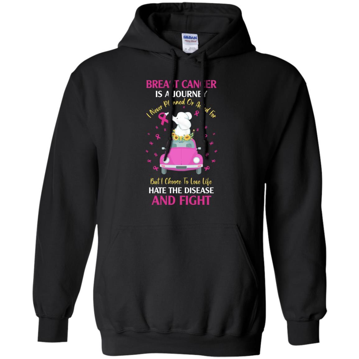 Breast Cancer Awareness Is A Journey-T-Shirt & Hoodie-Pullover Hoodie-Black