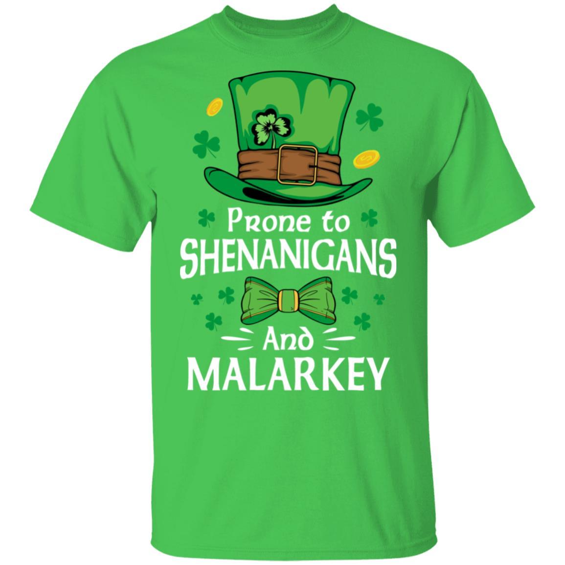 St Patricks Day Funny Shenanigans And Melarkey Irish-T-Shirt & Hoodie-Classic T-Shirt-Irish Green