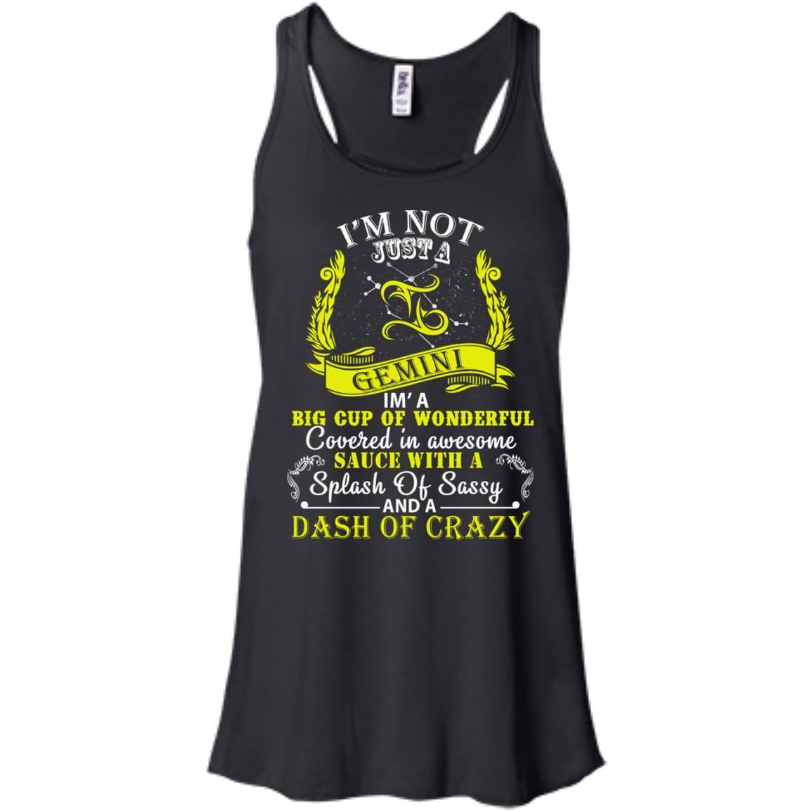 I AM NOT JUST A GEMINI-T-Shirt & Hoodie-Women's Flowy Racerback Tank-Black