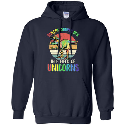 Be A Unicornasaurus Rex In A Field Of Unicorns-T-Shirt & Hoodie-Pullover Hoodie-Navy