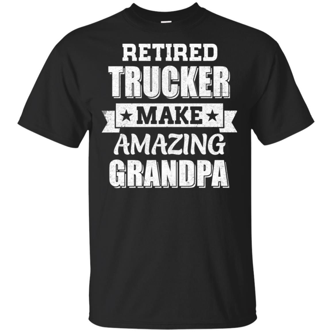 Funny Retired Trucker Make Amazing Grandpa Gifts-T-Shirt & Hoodie-Classic T-Shirt-Black