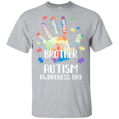 Support Autism Awareness For My Brother Puzzle Gift-T-Shirt & Hoodie-Classic T-Shirt-Sport Grey