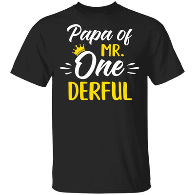 Papa Of Mr Onederful 1st Birthday Party Costumes Gifts-T-Shirt & Hoodie-Classic T-Shirt-Black