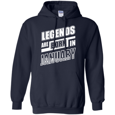 Legends are born in JANUARY-T-Shirt & Hoodie-Pullover Hoodie-Navy