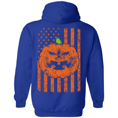Halloween American Flag-T-Shirt & Hoodie-Pullover Hoodie-Royal