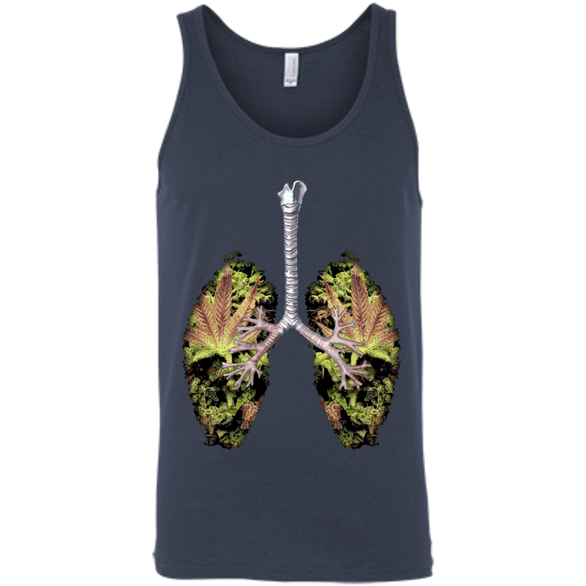 My Weed Lungs-T-Shirt & Hoodie-Unisex Tank-Navy