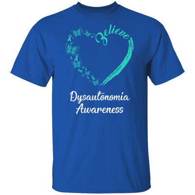 Butterfly Believe Dysautonomia Awareness Ribbon Gifts-T-Shirt & Hoodie-Classic T-Shirt-Royal