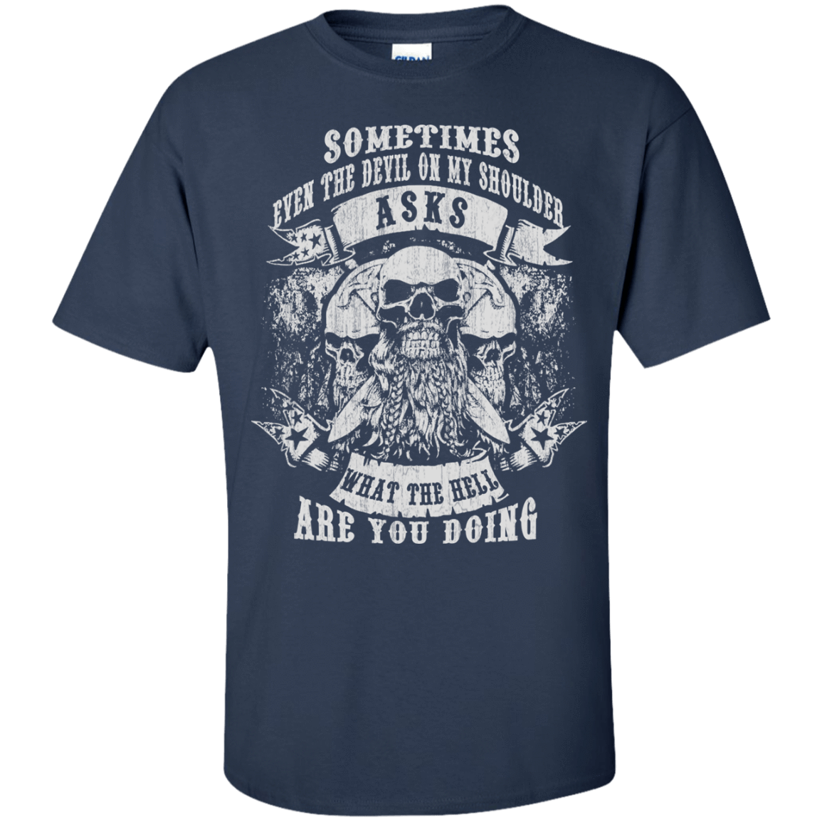 Viking What The Hell Are You Doing-T-Shirt & Hoodie-Classic T-Shirt-Navy