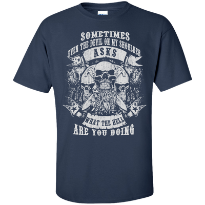 Viking What The Hell Are You Doing-T-Shirt & Hoodie-Classic T-Shirt-Navy