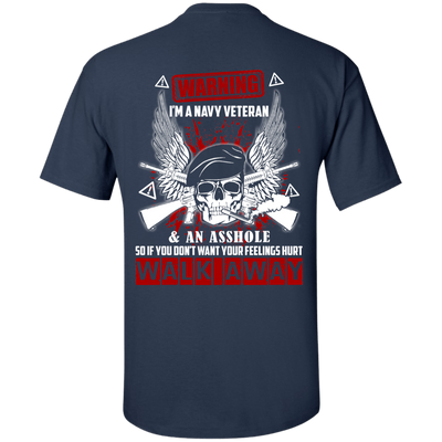 I'm A Navy Veteran And An A**hole-T-Shirt & Hoodie-Classic T-Shirt-Navy