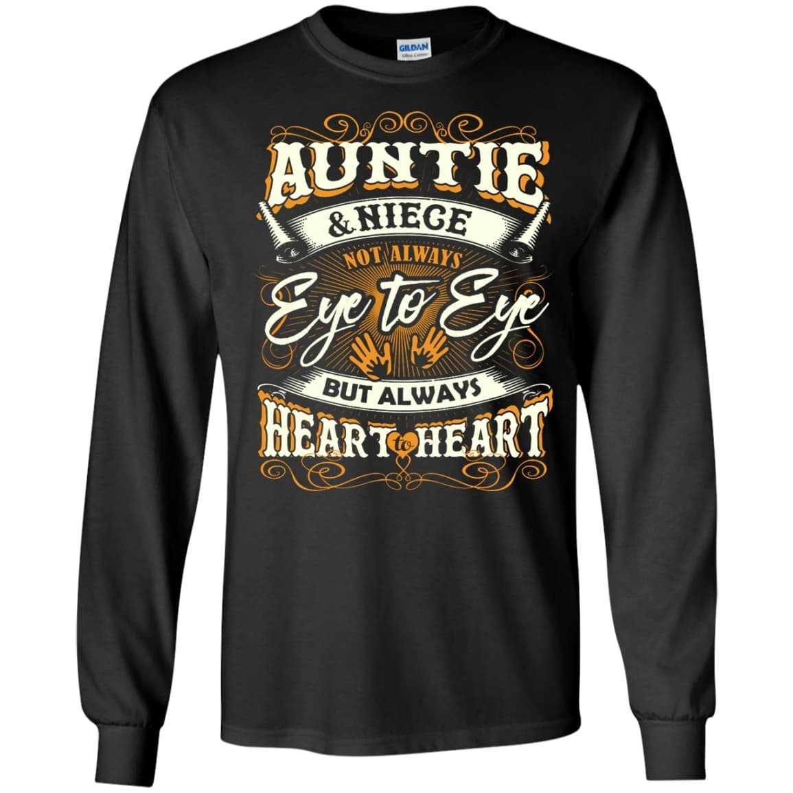 Auntie And Niece Not Always Eye To Eye-T-Shirt & Hoodie-Long Sleeve T-Shirt-Black