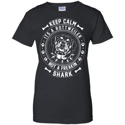 Keep Calm It's A Rottweiler Not A Freaking Shark-T-Shirt & Hoodie-Women's T-Shirt-Black
