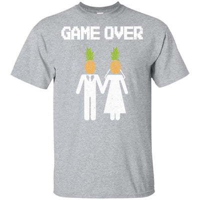 Pineapple Game Over Funny Wedding Bachelor Party-T-Shirt & Hoodie-Classic T-Shirt-Sport Grey