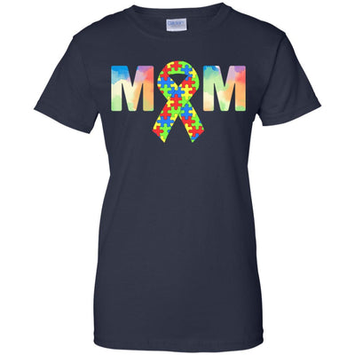 Autism Mom Support Awareness Autistic Parents Gifts-T-Shirt & Hoodie-Women's T-Shirt-Navy