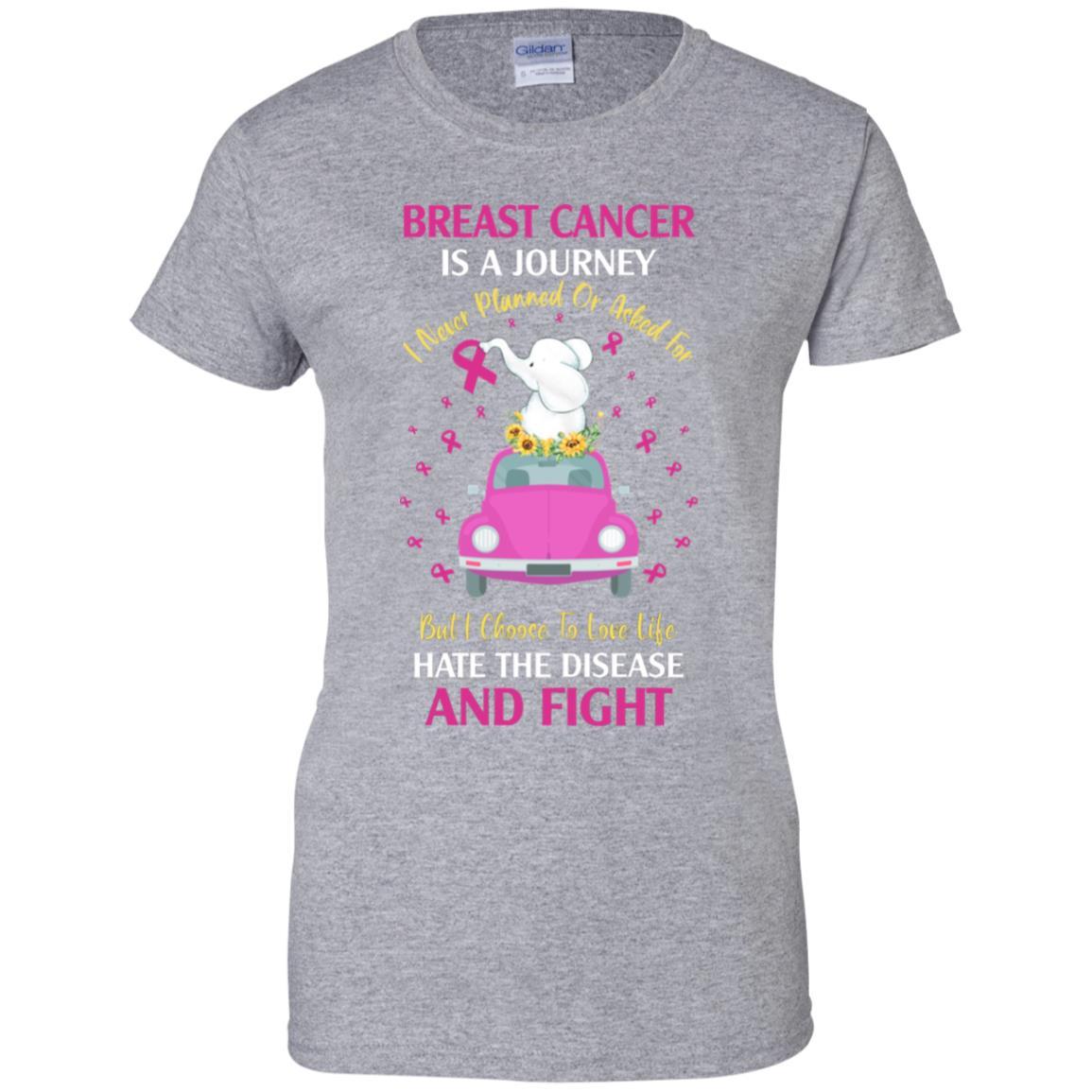Breast Cancer Awareness Is A Journey-T-Shirt & Hoodie-Women's T-Shirt-Sport Grey