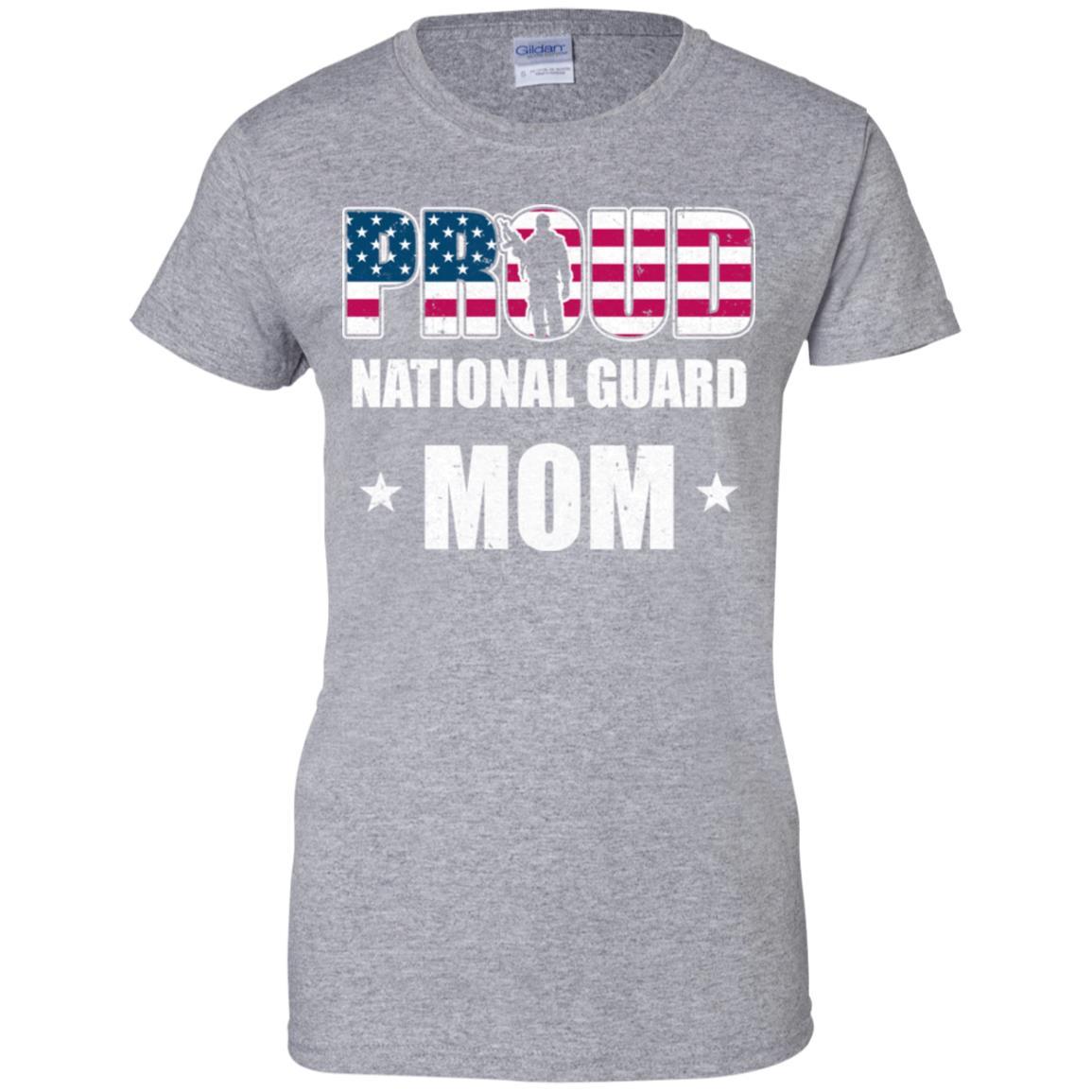 Proud National Guard Mom Son Soldier Mothers Day-T-Shirt & Hoodie-Women's T-Shirt-Sport Grey