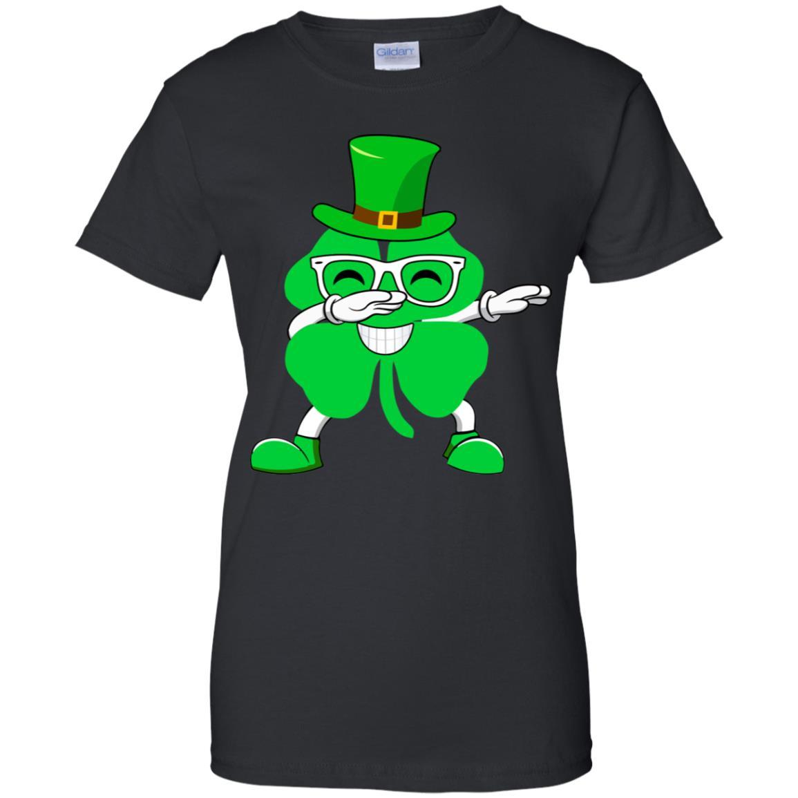 Shamrock Dabbing Happy St Patricks Day Shenanigator-T-Shirt & Hoodie-Women's T-Shirt-Black