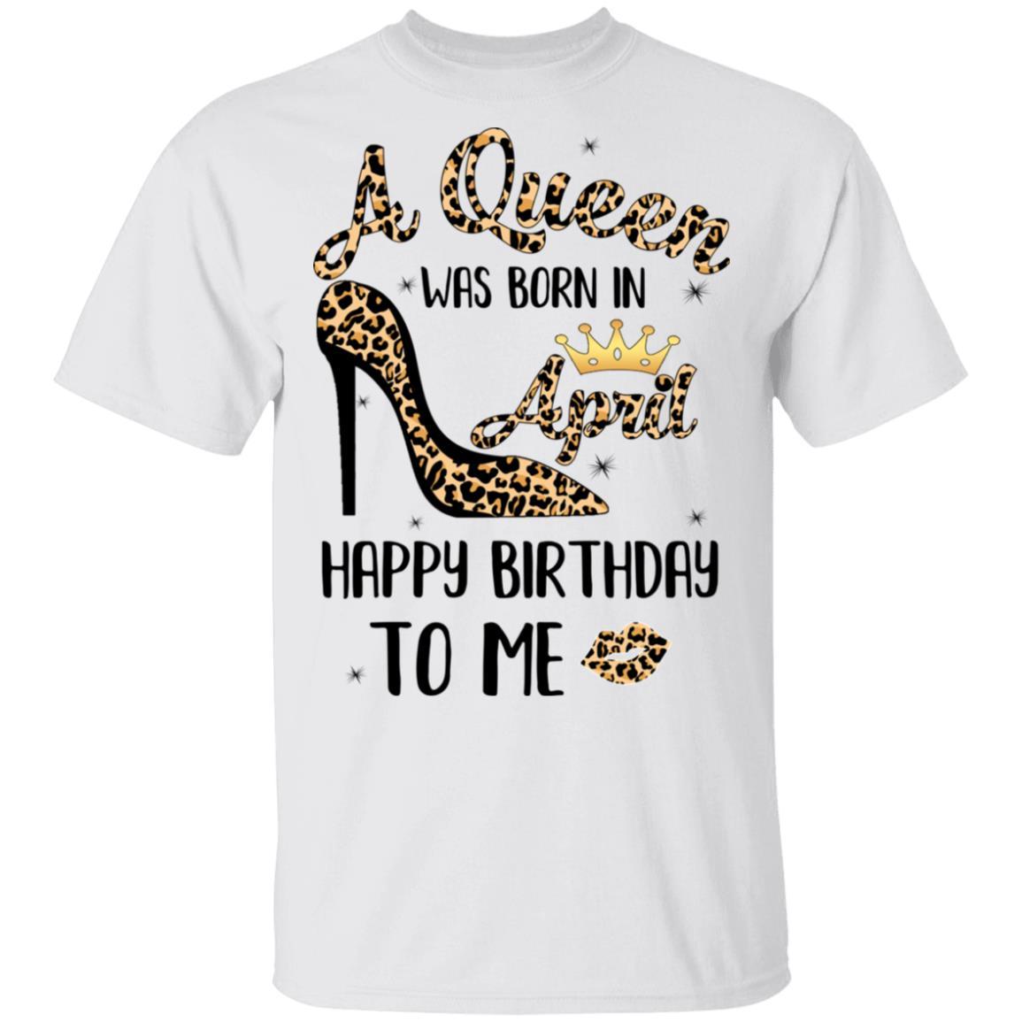Born In April Girl Leopard High Heels Birthday Women Gift
