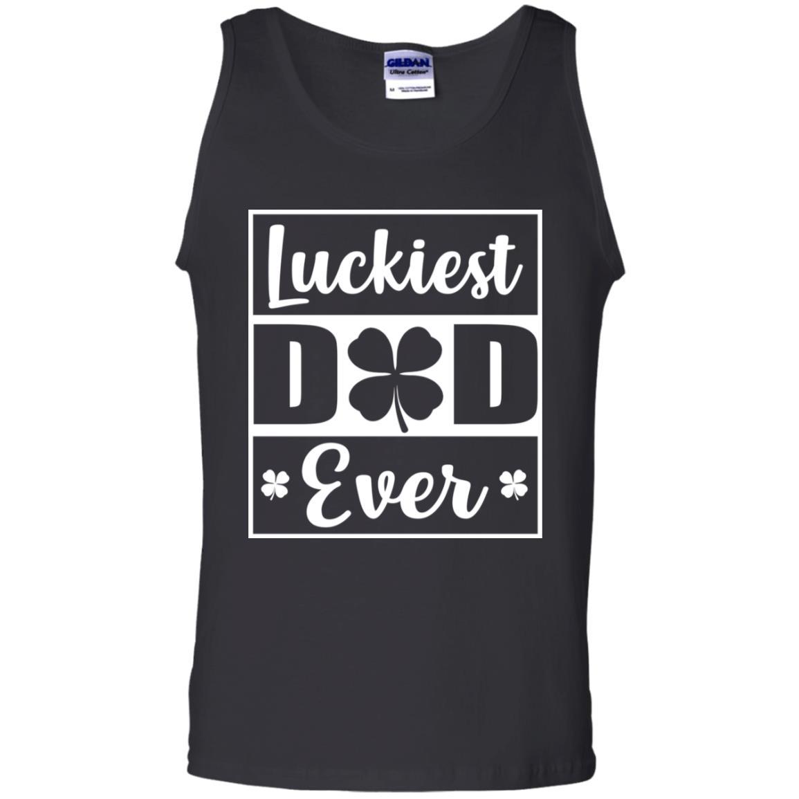 Luckiest Dad Ever St Patricks Day-T-Shirt & Hoodie-Unisex Tank-Black