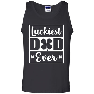Luckiest Dad Ever St Patricks Day-T-Shirt & Hoodie-Unisex Tank-Black