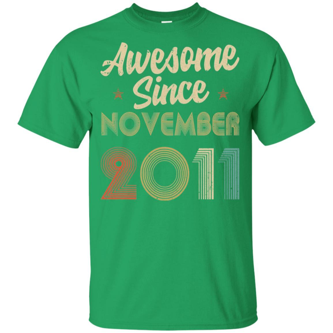 Awesome Since November 2011 Vintage 10th Birthday Gifts Youth-Youth Shirt-Youth T-Shirt-Irish Green