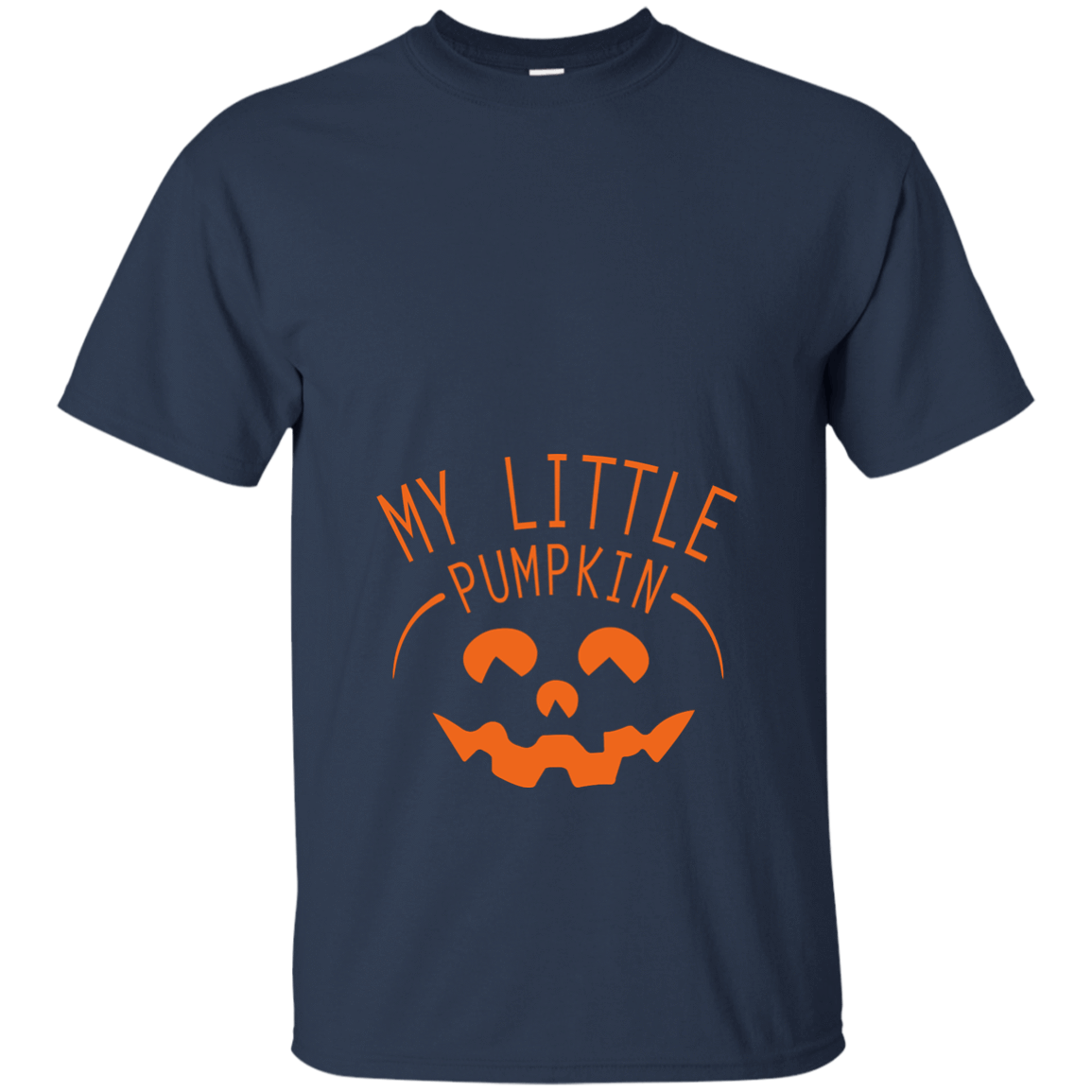 My Little Pumpkin Halloween Maternity Pregnancy Announcement-T-Shirt & Hoodie-Classic T-Shirt-Navy
