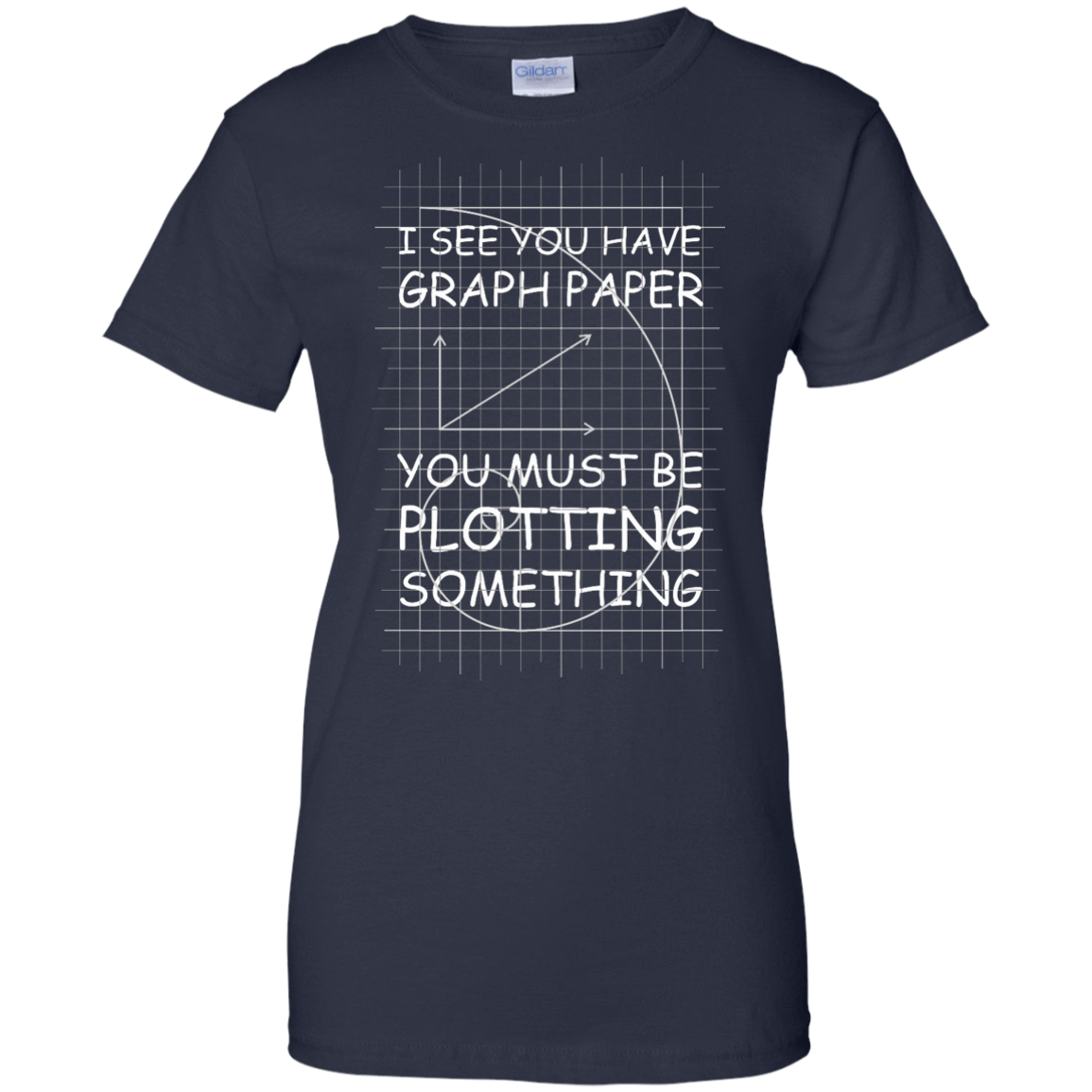 I See You Have Graph Paper-T-Shirt & Hoodie-Women's T-Shirt-Navy