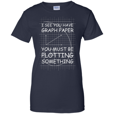 I See You Have Graph Paper-T-Shirt & Hoodie-Women's T-Shirt-Navy