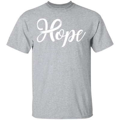 Lung Cancer Awareness White Ribbon Hope-T-Shirt & Hoodie-Classic T-Shirt-Sport Grey