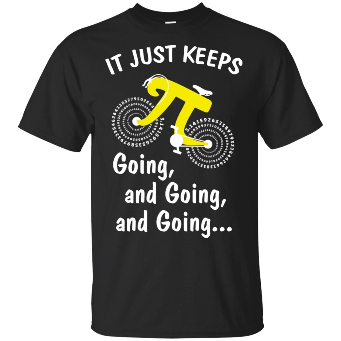 It's Just Keep Going And Going Bicycle Pi Day Gift-T-Shirt & Hoodie-Classic T-Shirt-Black