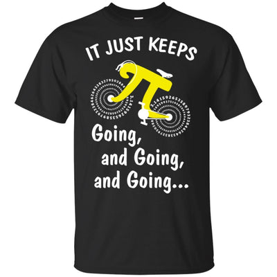 It's Just Keep Going And Going Bicycle Pi Day Gift-T-Shirt & Hoodie-Classic T-Shirt-Black