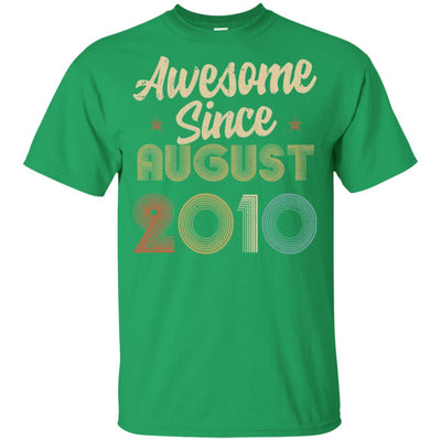 Awesome Since August 2010 Vintage 11th Birthday Gifts Youth-Youth Shirt-Youth T-Shirt-Irish Green