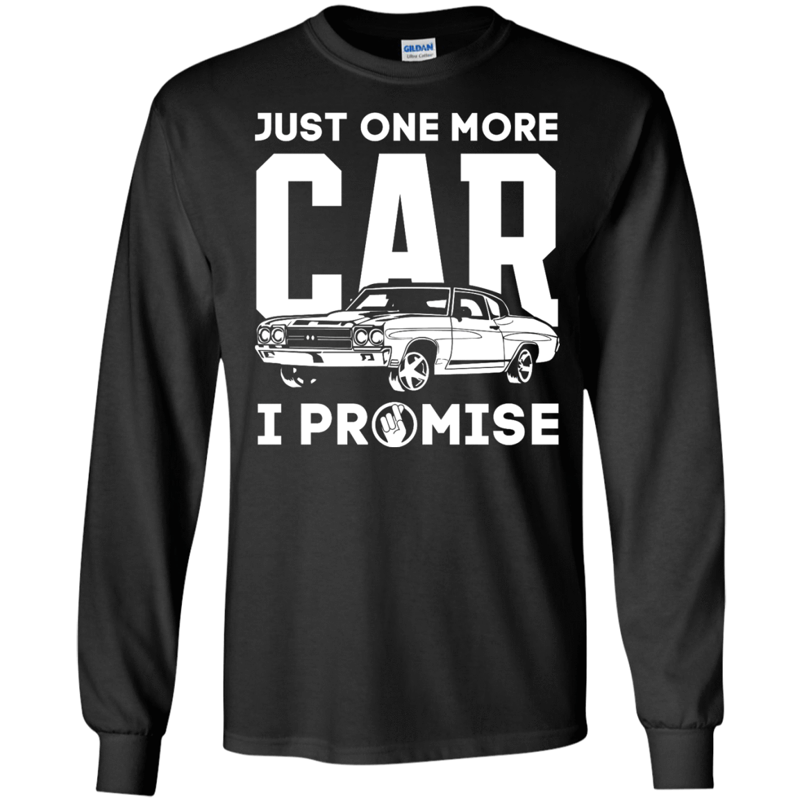 Just One More Car I Promise-T-Shirt & Hoodie-Long Sleeve T-Shirt-Black