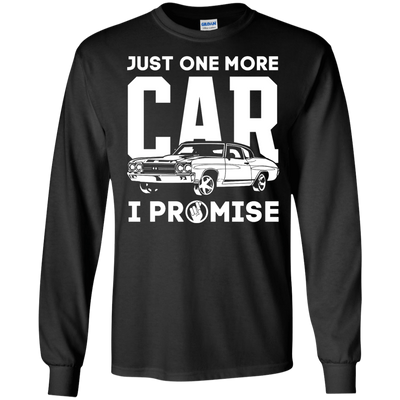 Just One More Car I Promise-T-Shirt & Hoodie-Long Sleeve T-Shirt-Black