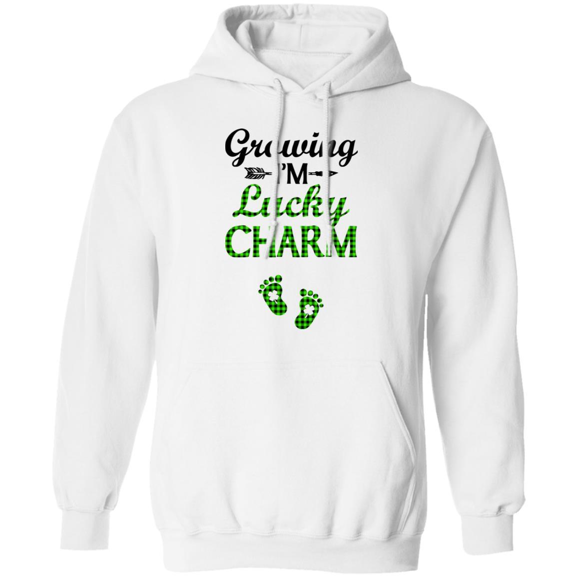 Pregnancy Announcement Gift Funny St Patricks Day Pregnant-T-Shirt & Hoodie-Pullover Hoodie-White