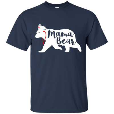 Nurse Mama Bear-T-Shirt & Hoodie-Classic T-Shirt-Navy