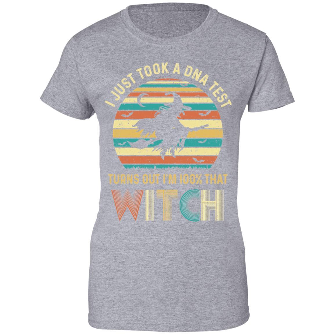 I Just Took A DNA Test Turns Out I'm 100% That Witch-T-Shirt & Tank Top-Women's T-Shirt-Sport Grey