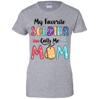My Favorite Soldier Calls Me Mom Mothers Day Gift-T-Shirt & Hoodie-Women's T-Shirt-Sport Grey