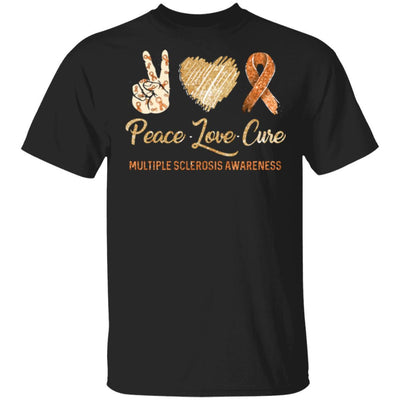 Peace Love Cure Multiple Sclerosis-T-Shirt & Hoodie-Classic T-Shirt-Black