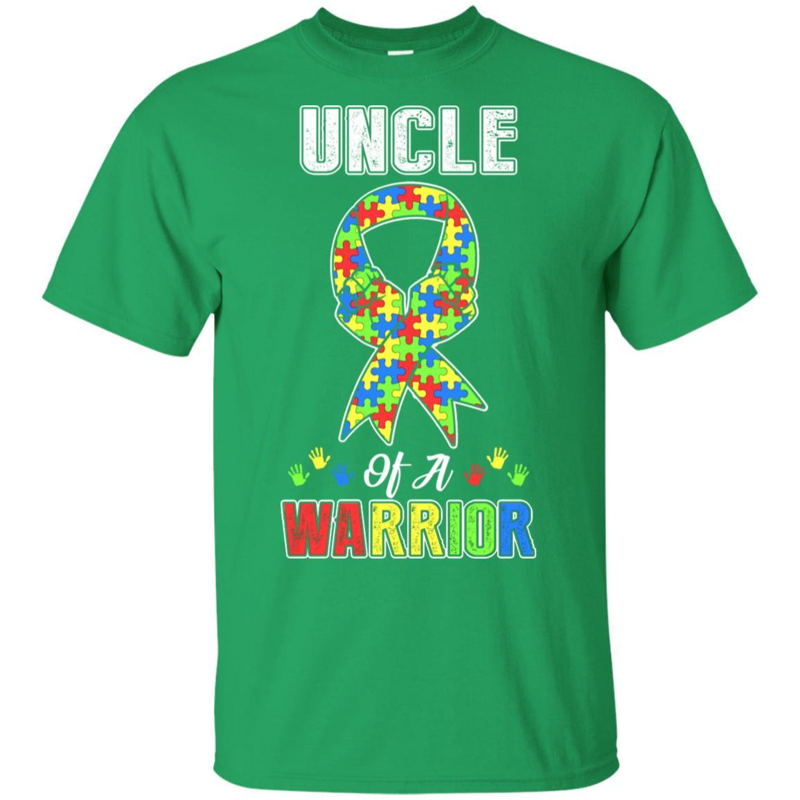 Uncle Of A Warrior Support Autism Awareness Gift-T-Shirt & Hoodie-Classic T-Shirt-Irish Green