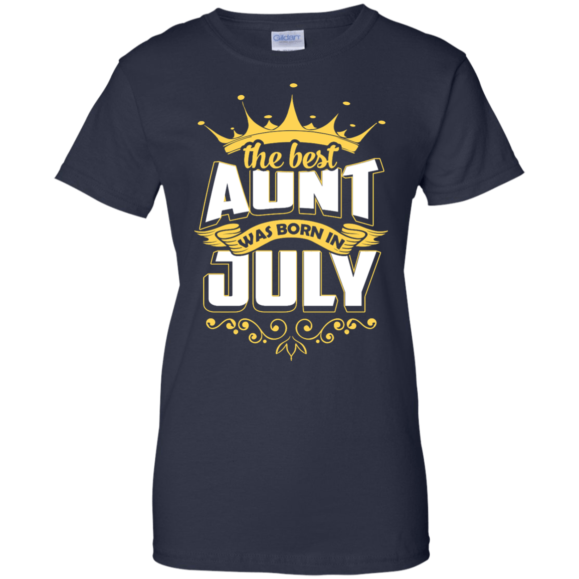 The Best Aunt Was Born In July-T-Shirt & Hoodie-Women's T-Shirt-Navy